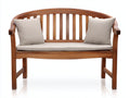 Panche da giardino-Legno-Tessuto-150x60x92 cm-marrone naturale-beige-Classico