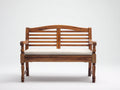 Panche da giardino-Legno-Tessuto-155x60x95 cm-legno naturale scuro-bianco-beige-Classico