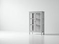 Vetrina-MDF-vetro-85x40x140 cm-Grigio chiaro-design moderno minimalista