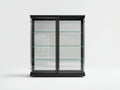 Vetrina-metallo-vetro-100x40x165 cm-Nero-design moderno minimalista