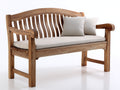 Panche da giardino-Legno-Tessuto-160x65x95 cm-legno naturale chiaro-Classico