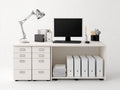 Scrivania - Legno ingegnerizzato - 160x70x75 cm - Bianco - Stile moderno