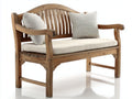 Panche da giardino-Legno-Tessuto-158x63x96 cm-legno naturale chiaro-beige-Classico