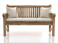 Panche da giardino-Legno-Tessuto-168x63x95 cm-legno naturale chiaro-beige-Classico