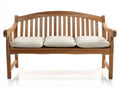 Panche da giardino-Legno-Tessuto-150x65x95 cm-Marrone-Beige-Classico