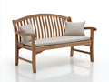 Panche da giardino-Legno-Tessuto-160x65x95 cm-Legno miele-Beige-Classico