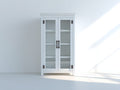 Vetrina-MDF-vetro-80x38x165 cm-Bianco-design moderno minimalista