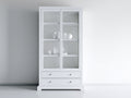 Vetrina-MDF-vetro-90x40x170 cm-Bianco-design moderno minimalista